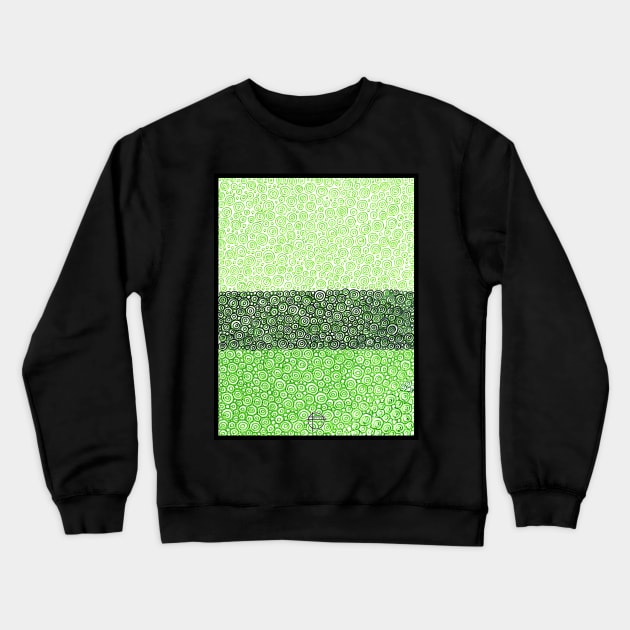 Green Arrow Circle Design Crewneck Sweatshirt by pbdotman